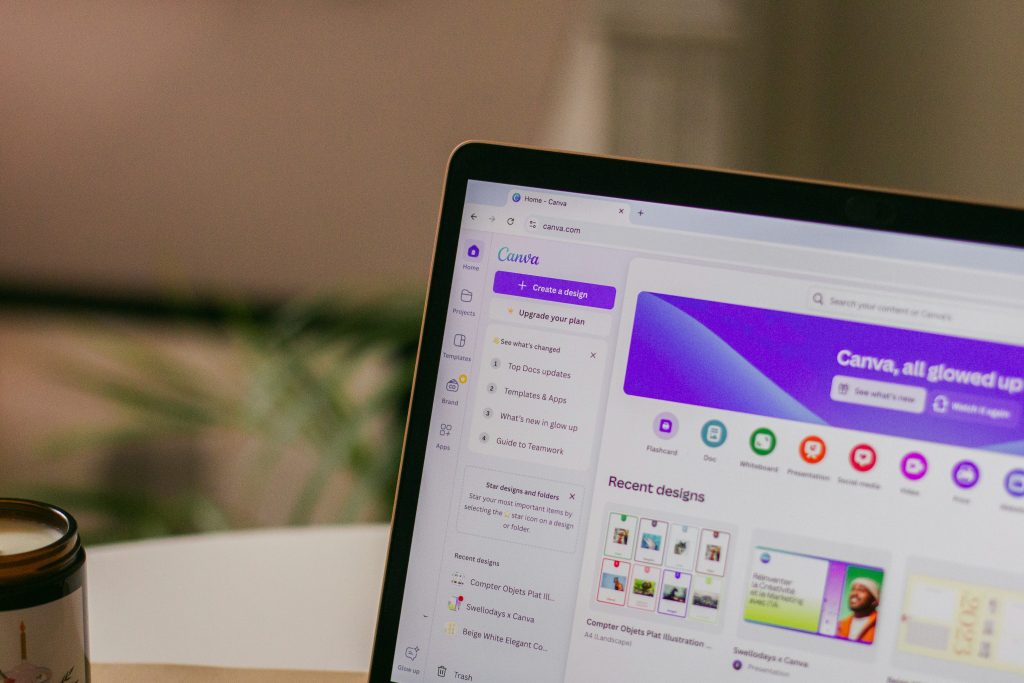 Canva website interface for creating digital products easily